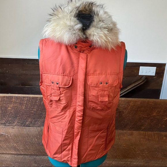 1 Madison Jackets & Blazers - 1 Madison Puffer Vest w/ Genuine Fur Collar